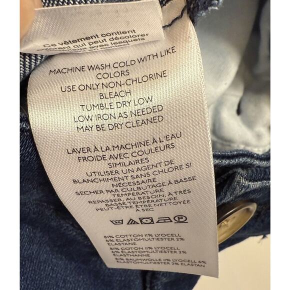 Anthropologie Pilcro Wharfside Jeans Women’s 32 Blue High Waist Wide Leg Cropped - Picture 10 of 16